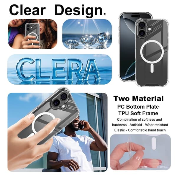 IMAK iPhone 17 Skal MagSafe Shockproof Transparent