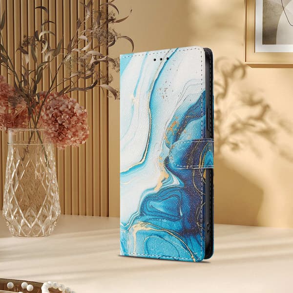Honor 400 Lite Fodral Med Tryck Blå Marmor