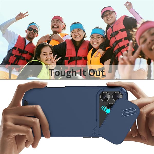 iPhone 17 Pro Max Skal Hybrid Armor CamCover Blå