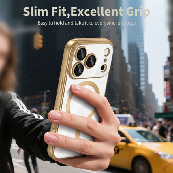 Tech-Protect iPhone 17 Pro Max Skal MagSafe MagFlex Shiny Gold