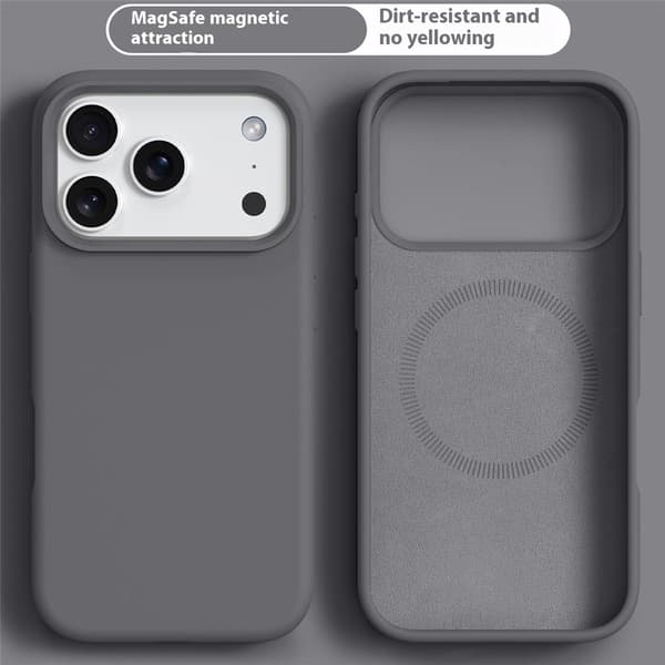 iPhone 17 Pro Skal MagSafe Liquid Silikon Grå
