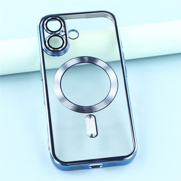 iPhone 17 Skal MagSafe Electroplated TPU Blå
