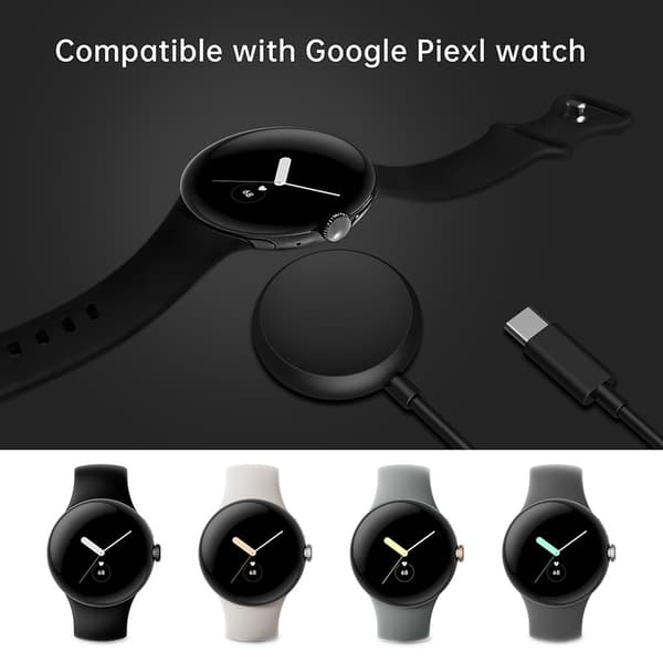 1m Magnetisk USB-C Laddare Google Pixel Watch  Svart
