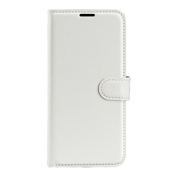 OnePlus 15 Fodral Litchi Läder Vit