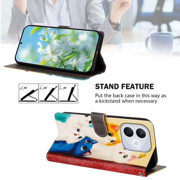 Honor 400 Lite Fodral Med Tryck Katter