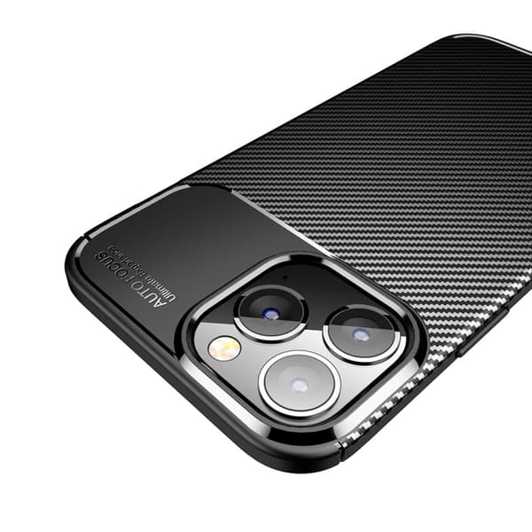 iPhone 14 Plus Skal Kolfiber Textur Blå