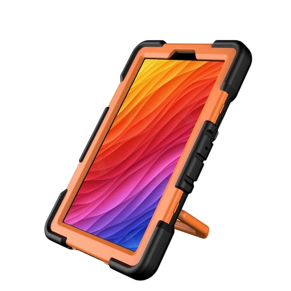 Galaxy Tab A11 Skal Kickstand Shockproof Svart / Orange