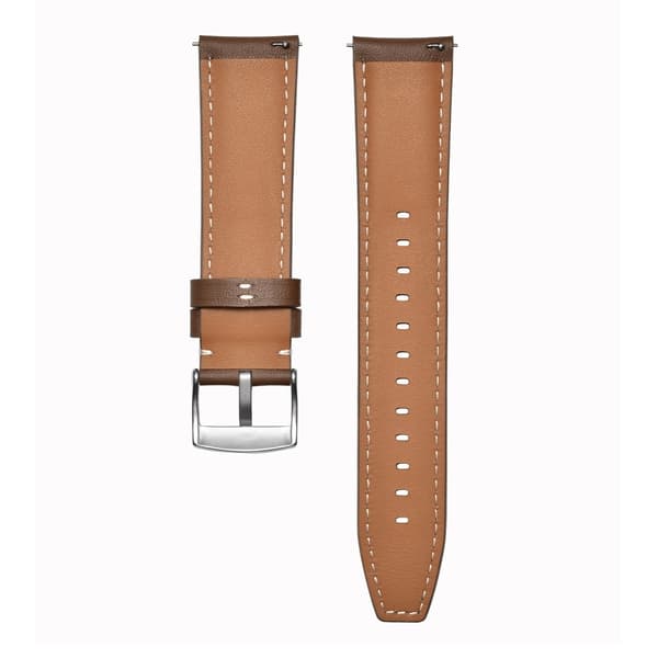Klockarmband 22 mm Äkta Läder Grå / Brun