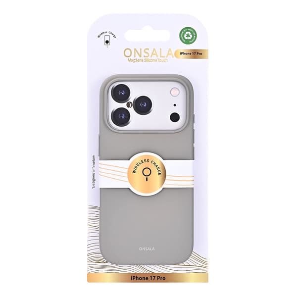 Onsala iPhone 17 Pro Mobilskal Med Silikonkänsla Concrete