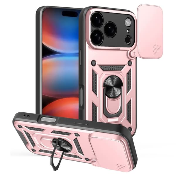 iPhone 17 Pro/18 Pro Skal CamShield Ring Hybrid Roséguld
