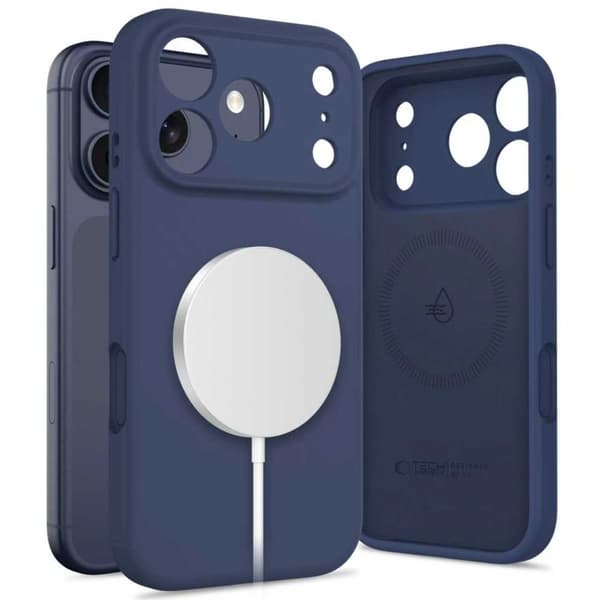 Tech-Protect iPhone 17 Pro Max Skal MagSafe Silicone Deep Blue