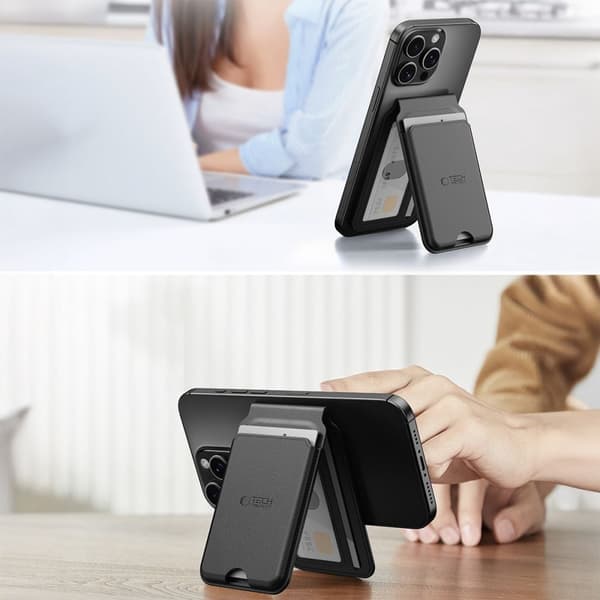 Tech-Protect Magnetisk MagSafe Korthållare Kickstand Svart