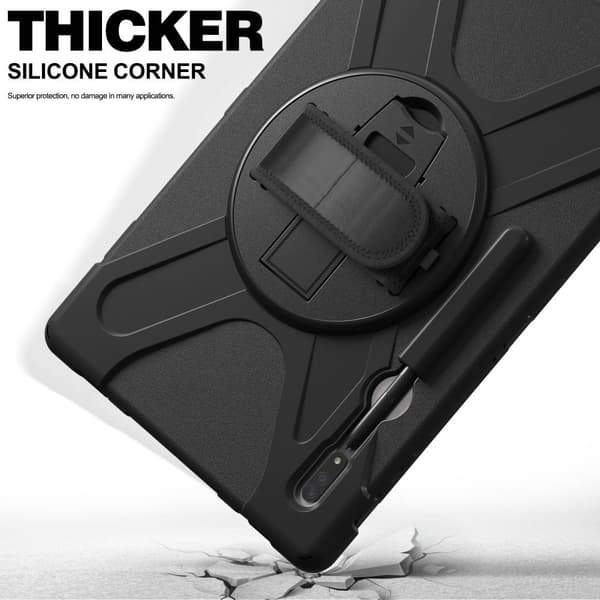 Galaxy Tab S8 Ultra Skal X-Shape Shockproof Kickstand