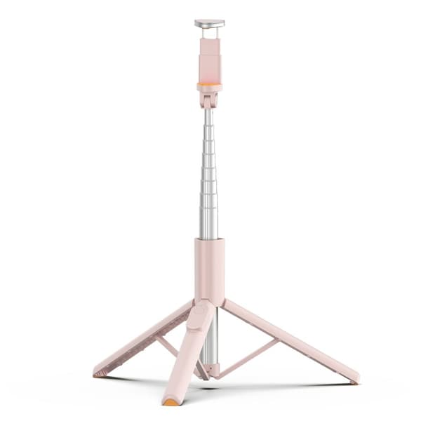 Tech-Protect 146 cm Bluetooth Selfiestick Tripod Rosa