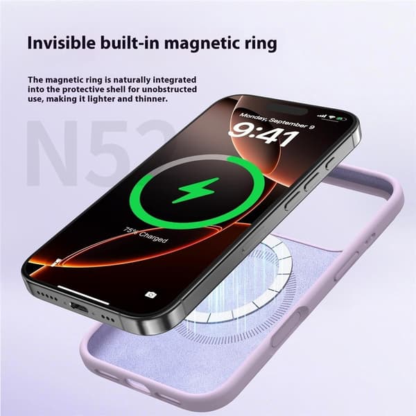 iPhone 17 Pro Max Skal MagSafe Liquid Silikon Grå
