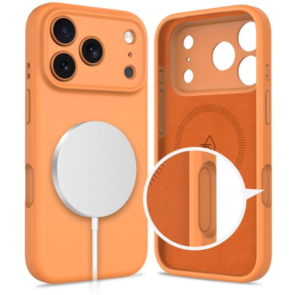 Tech-Protect iPhone 17 Pro Max Skal MagSafe Silicone Cosmic Orange