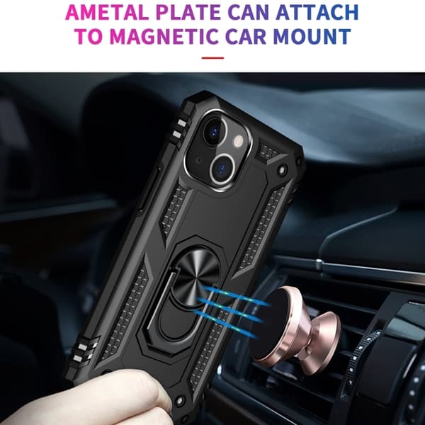 iPhone 14 Plus Skal Shockproof Ring Svart
