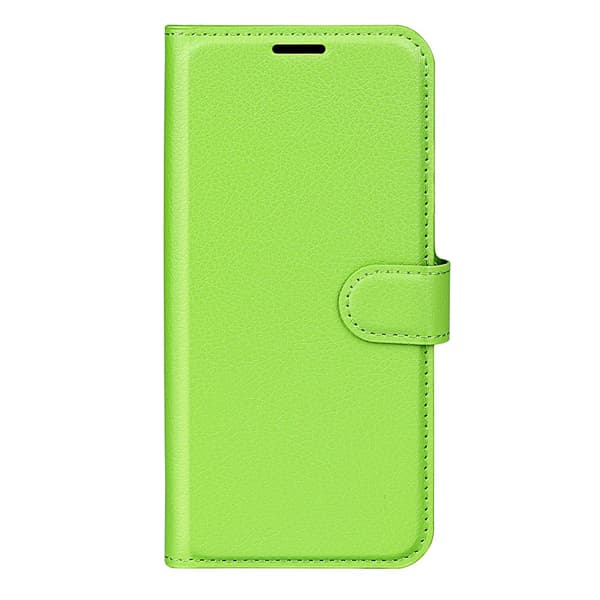 Google Pixel 10a Fodral Litchi Läder Grön
