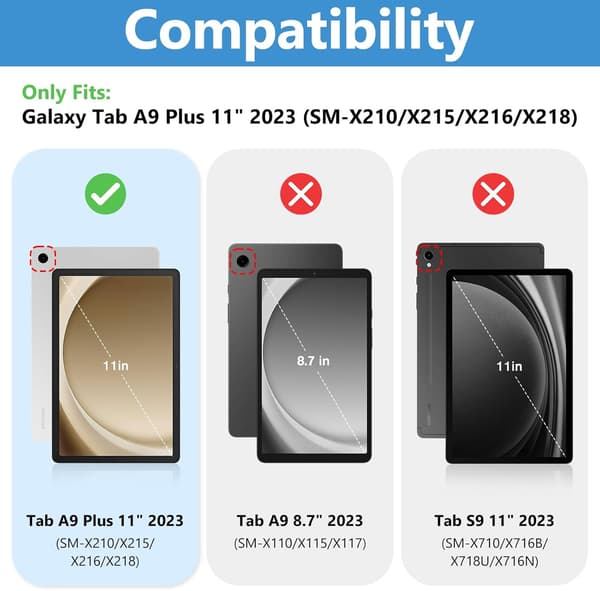 [2-Pack] Samsung Galaxy Tab A9 Plus Skärmskydd I Härdat Glas