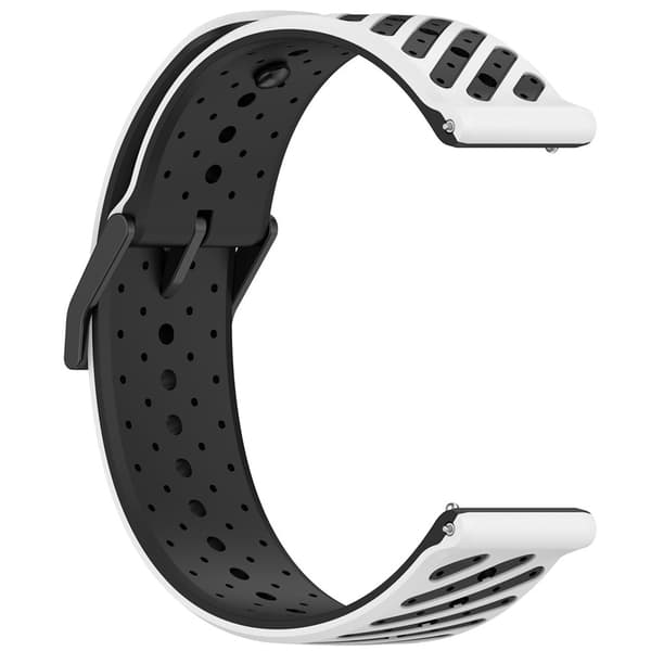 Klockarmband 22 mm Quick Release Silikon Vit / Svart