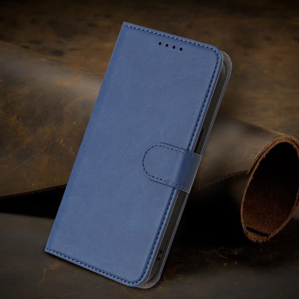 Samsung Galaxy S26 Ultra Fodral Solid Läder Blå