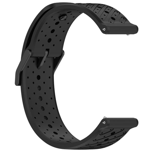 Klockarmband 22 mm Quick Release Silikon Svart