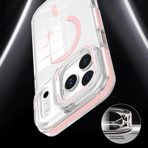 iPhone 17 Pro Max Skal MagSafe Kickstand Transparent / Orange