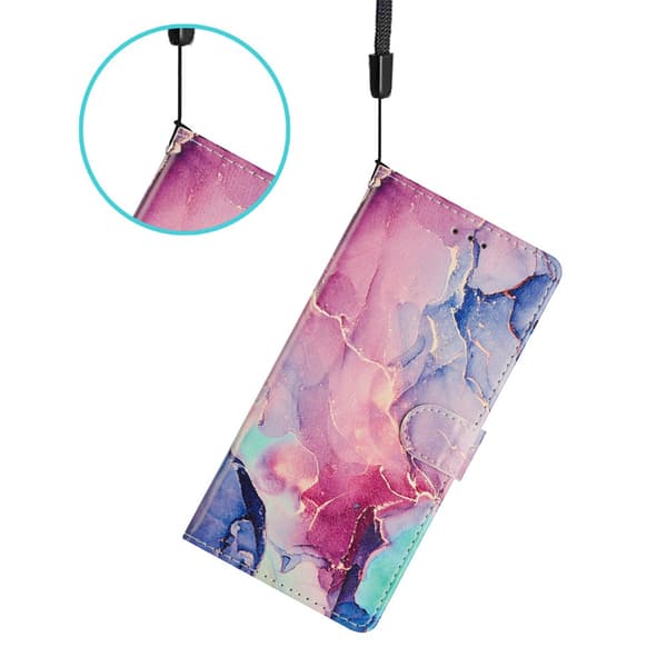 Honor Magic7 Lite Fodral Med Tryck Rosa Marmor