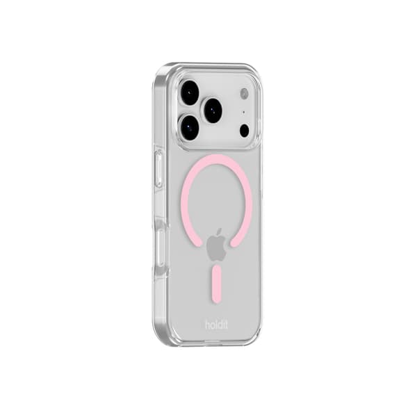 holdit iPhone 17 Pro MagSafe Mobilskal Pink/Transparent