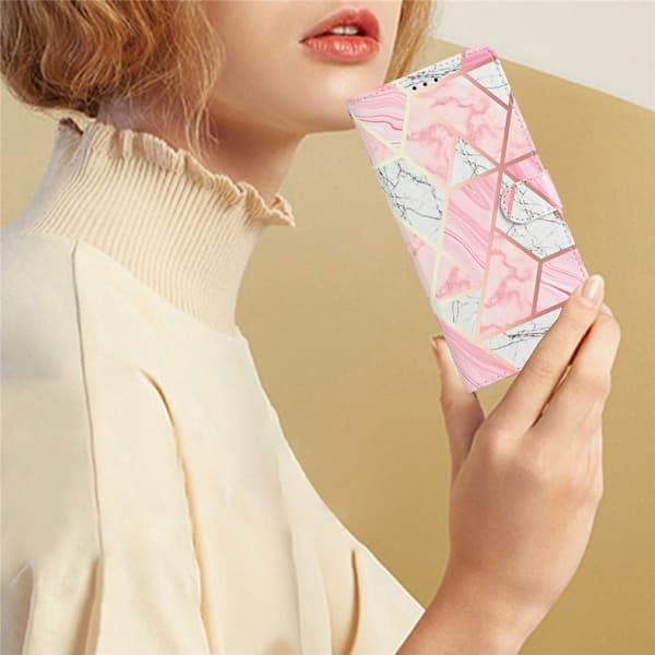 Samsung Galaxy A37 5G Fodral Med Tryck Rosa Marmor