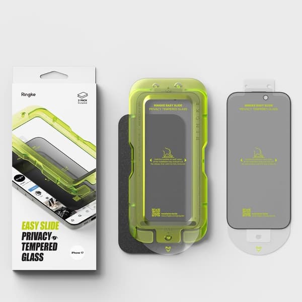 Ringke iPhone 17 2-PACK Easy Slide Skärmskydd Privacy