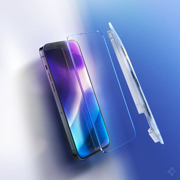 Spigen iPhone 14 Pro 2-PACK GLAS.tR "Ez Fit" Skärmskydd