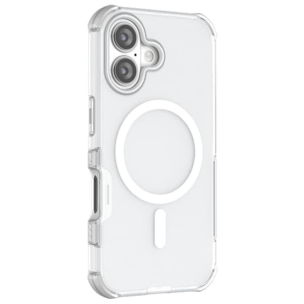 iPhone 16 Skal MagSafe Shockproof Hybrid Vit