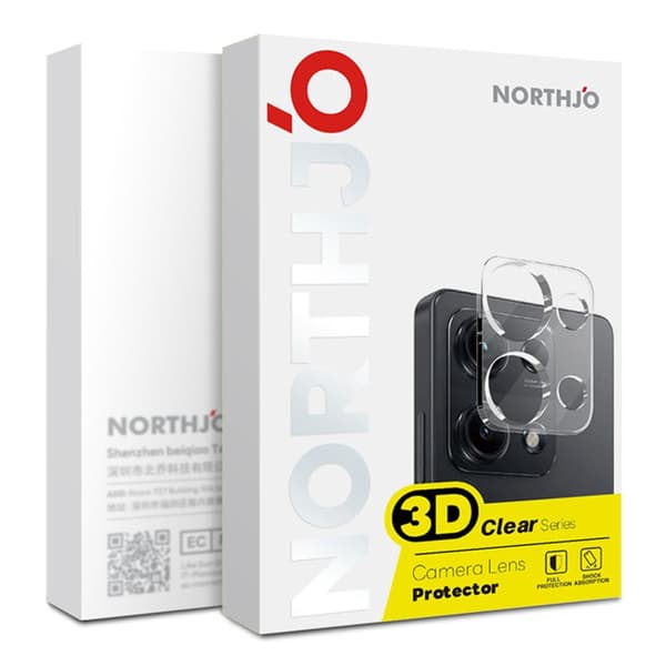 NORTHJO Honor 400 Lite 2-PACK Linsskydd Härdat Glas Transparent