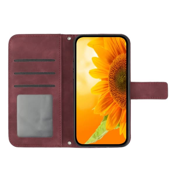 OnePlus 15 Fodral Solros Tryck Vinröd