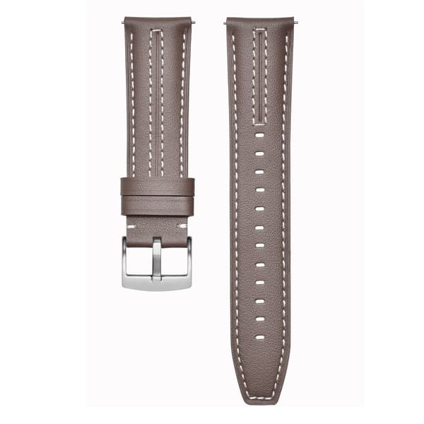 Klockarmband 22 mm Äkta Läder Grå / Brun