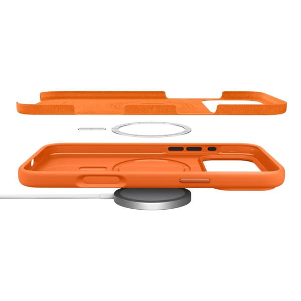 Spigen iPhone 17 Pro Max Skal MagSafe Silicone Fit Cosmic Orange