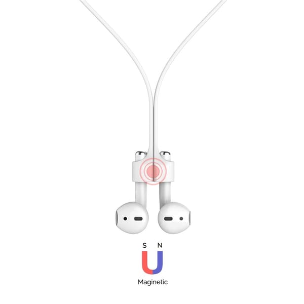 AHASTYLE AirPods Strap Halsrem Silikon Vit