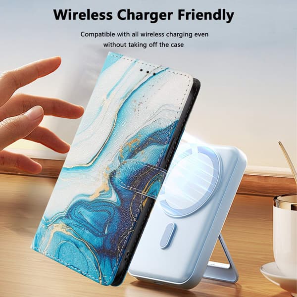 Honor 400 Lite Fodral Med Tryck Blå Marmor