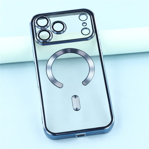iPhone 17 Pro Max Skal MagSafe Electroplated TPU Blå