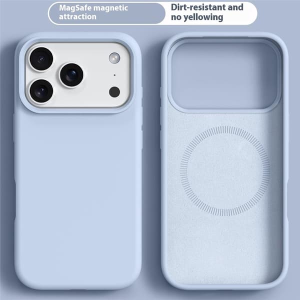 iPhone 17 Pro Max Skal MagSafe Liquid Silikon Blå