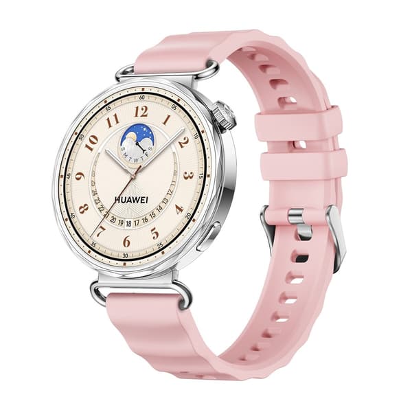Klockarmband 18 mm Quick Release Wave Silikon Rosa