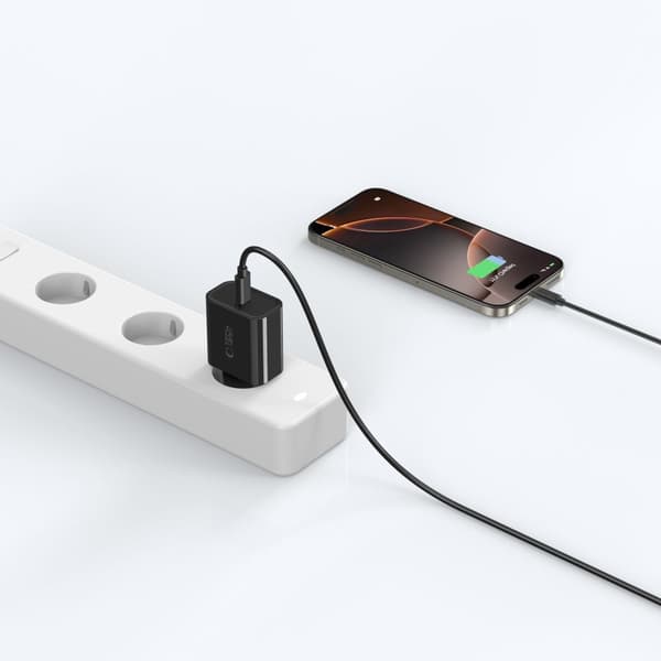 Tech-Protect 20W PD USB-C Väggladdare Svart