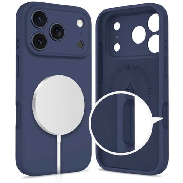 Tech-Protect iPhone 17 Pro Skal MagSafe Silicone Deep Blue