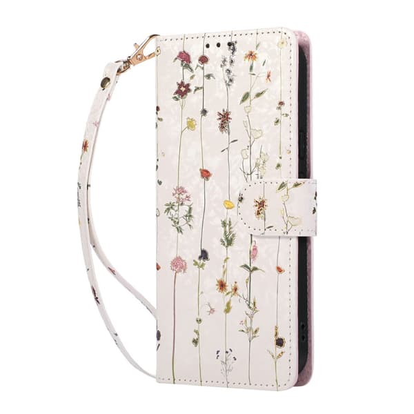 Google Pixel 10a Fodral RFID Läder Små Blommor