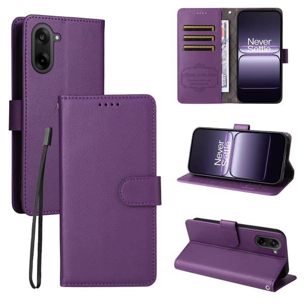 OnePlus Nord CE5 Plånboksfodral Läder Lila