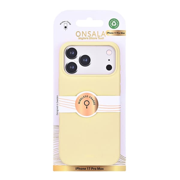 Onsala iPhone 17 Pro Max Mobilskal Med Silikonkänsla Lemon