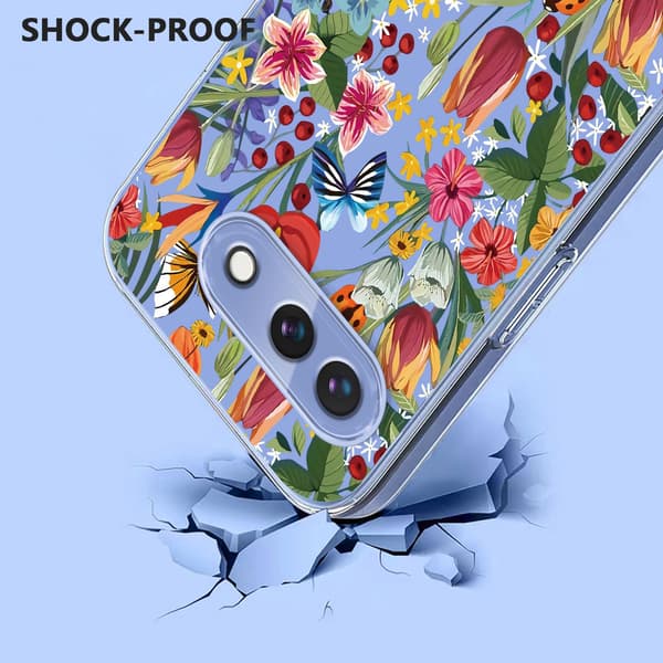Google Pixel 10a Skal Med Tryck Blommor