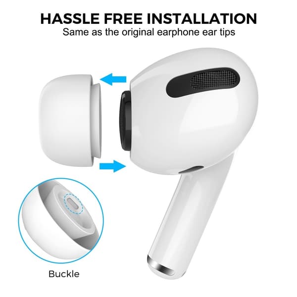 AHASTYLE 3-PACK AirPods Pro 2/1 Öronpluggar Silikon Vit