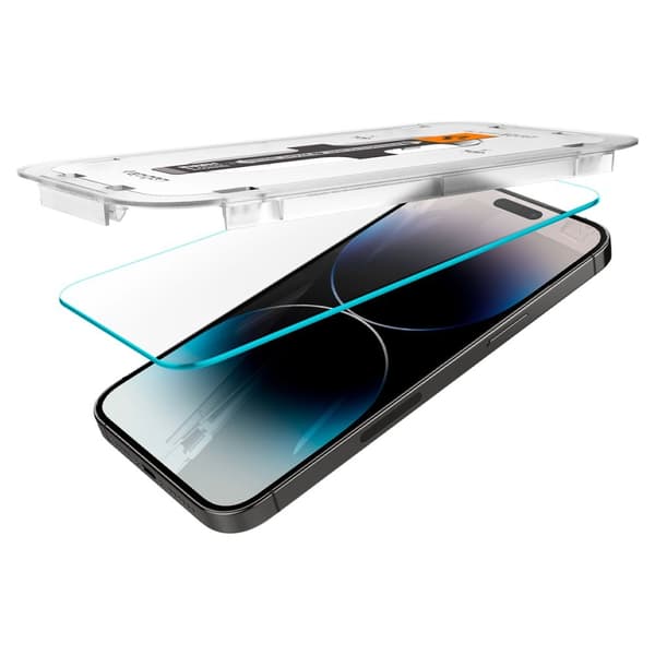 Spigen iPhone 14 Pro 2-PACK GLAS.tR "Ez Fit" Skärmskydd
